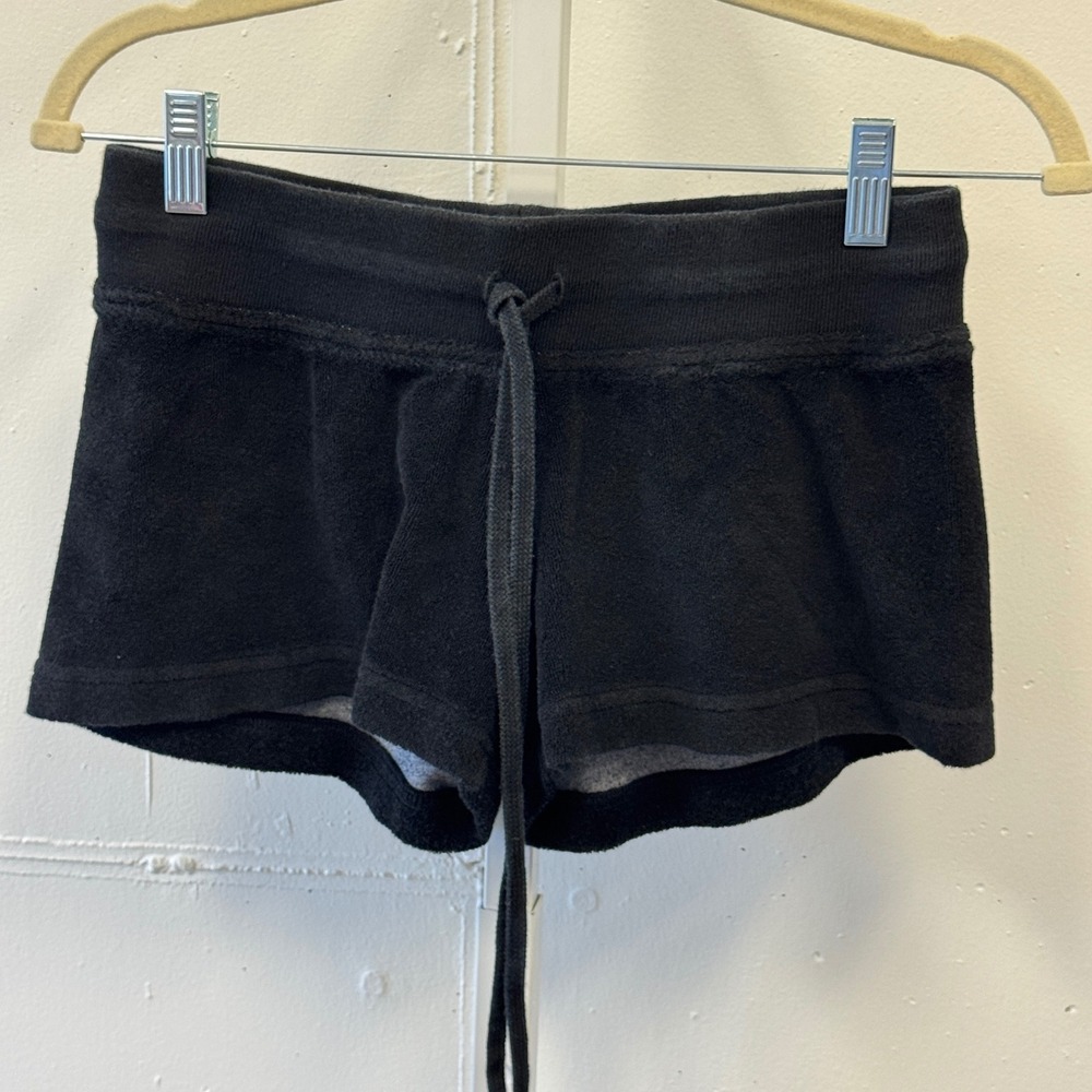 Y2K Hard Tail Forever Black French Terry Lounge Shorts Y-117B‎ Small Made in USA